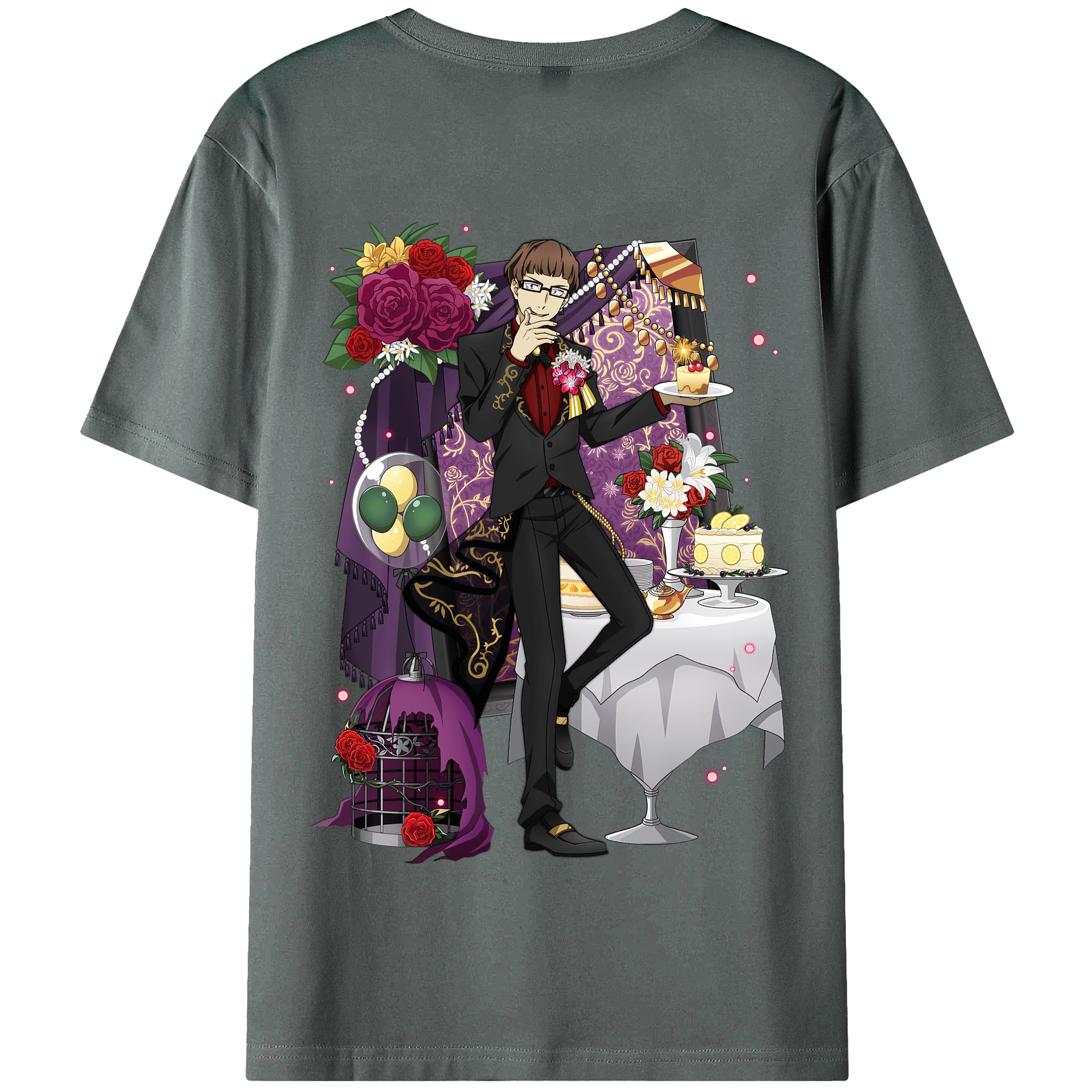 （画像用） 文豪ストレイドッグス Bungo Stray Dogs 綿100％半袖Tシャツ（背面プリント）